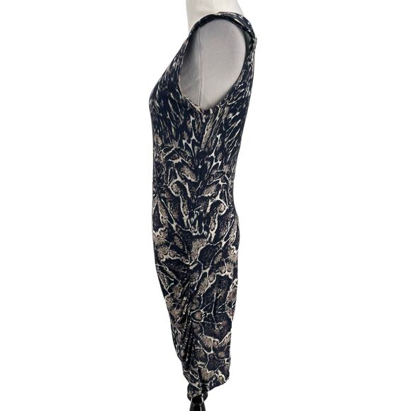 Haute Hippie Women's Black Marbled Sleeveless Sheath Dress Size Large - Picture 3 of 7